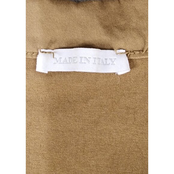 Made In Italy Jacket Womens Small Khaki Fringed Oversized Rock N Roll Shacket - Picture 4 of 11